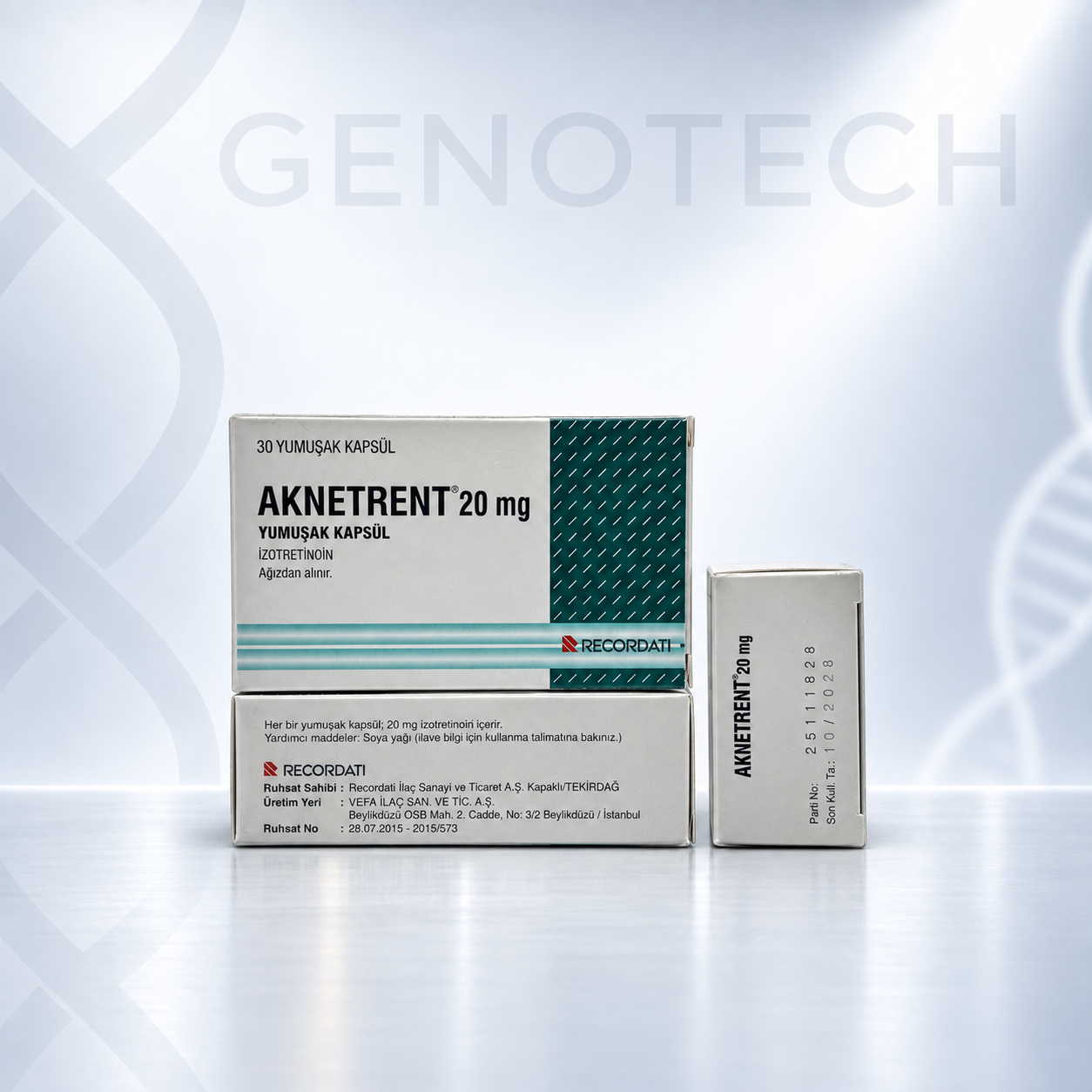 Recordati Aknetrent Изотретиноин 20 мг 30 капс